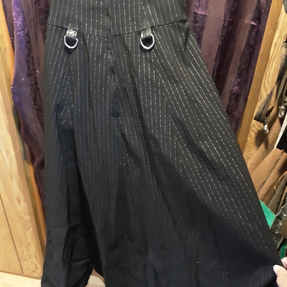 RARE Vintage Lip Service pinstripe ballgown Punk Goth Fetish Vampire Tripp NYC - Picture 7 of 9